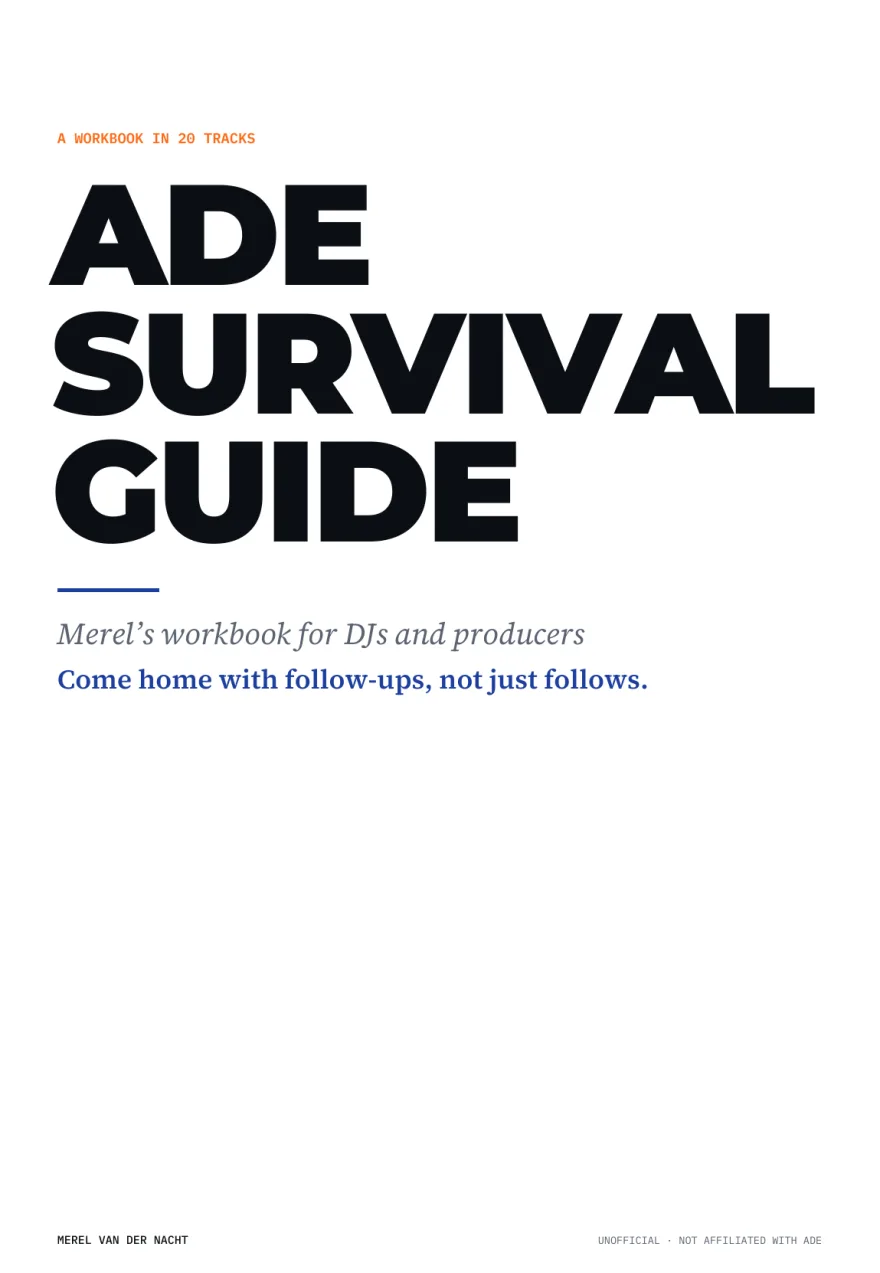 Cover of the ADE Survival Guide workbook